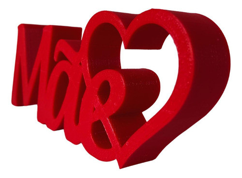 Letreiro Mãe Com Coração 3d - Dia Das Mães - Decoração Home 0