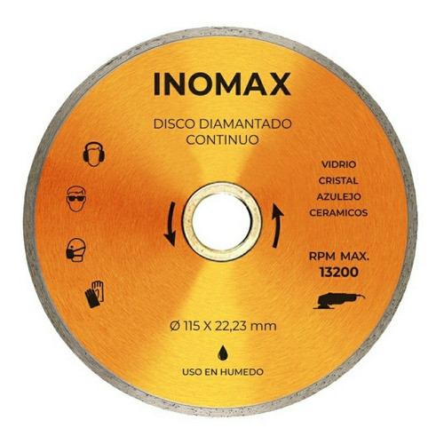 Disco Diamantado Continuo 115 Mm P/ Vidrio Azulejo Cerámico 0