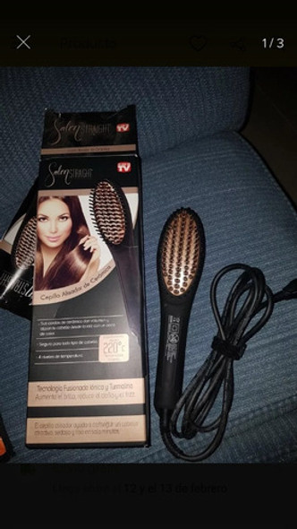 Peine Planchita.salon Straight Cepillo Alisador Cerámica 1