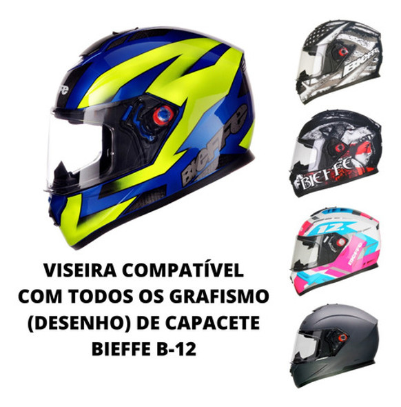 Viseira Capacete Bieffe B-12 B12 Fume Original 1