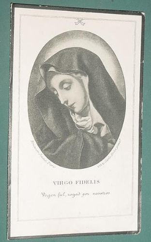 Religion Tarjeta Necrologica Grabado Bouasse C. Dolci 1928 0