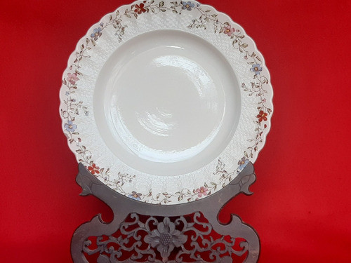 Plato Decorativo Porcelana Copeland Antiguo Inmaculado 0