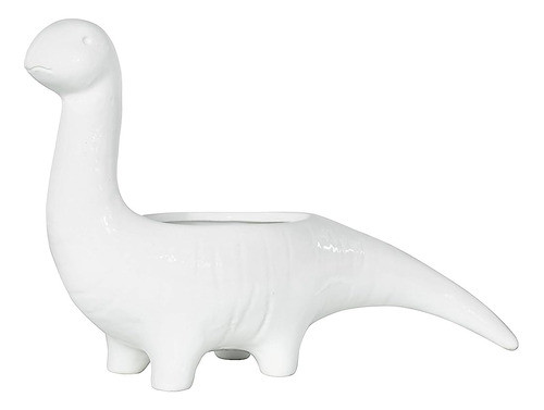 ¿macetas Y Macetas De Gres En Forma De Dinosaurio Blanco Coo 0