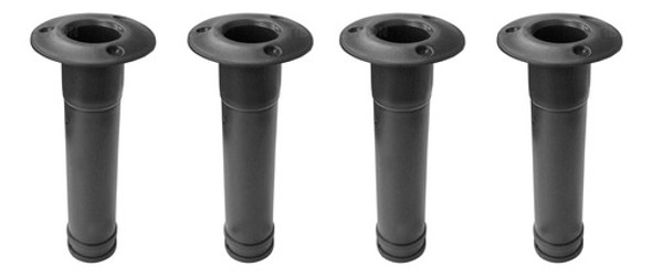 Kit 4 Porta Varas Caniço Embutir Preto Barco Caiaque Lancha 0