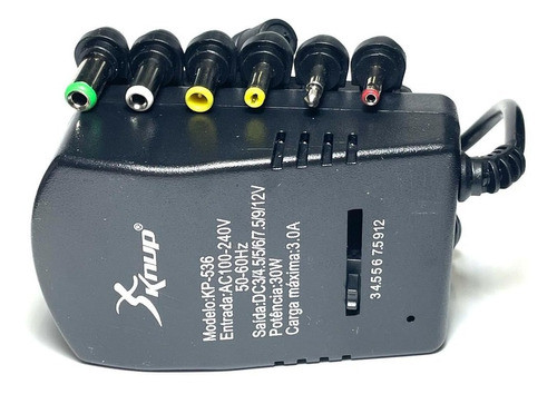 Fuente Switcheada Multivoltaje 3/4.5/5/6/7.5/9/12v 2.5 A 0