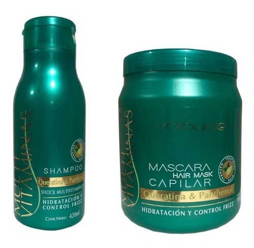 Volbucle Shampoo 420ml+ Mascara Shock Multivitaminico 1kg 0