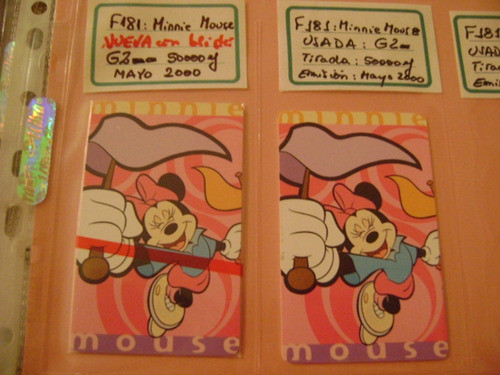 Tarjeta Telefonica Disney Minnie Mouse Serie F 181 Con Blist 0