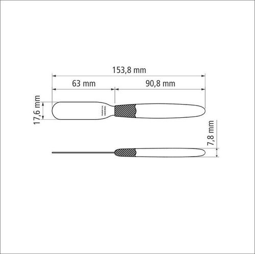 Espátula Manteiga Tramontina Ipanema 2 Inox Preto 1