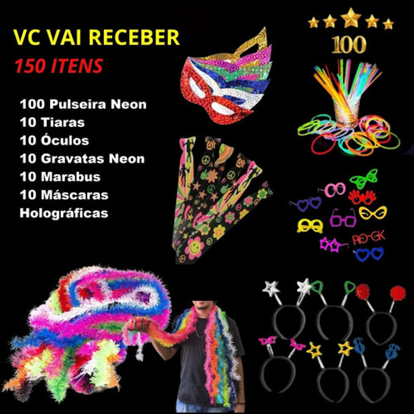 Kit Pra Animar Festas Adereços 150 Itens Casamentos Baladas 1