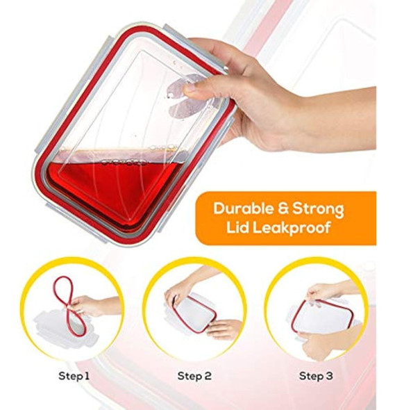 Utopia Kitchen - Juego De Recipientes De Plástico Para Alime 1