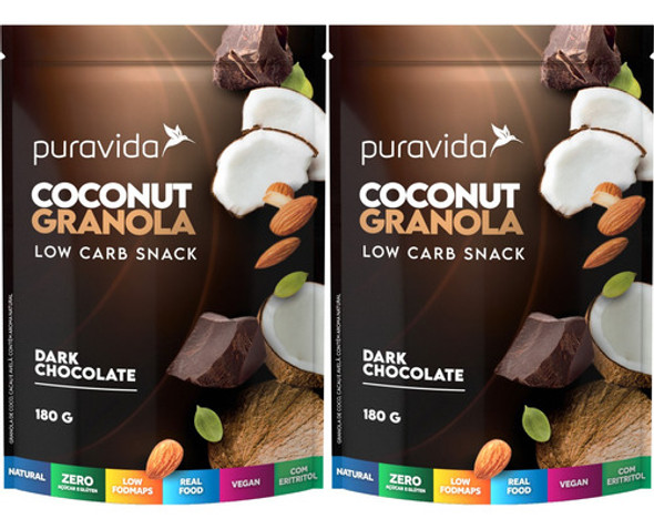 Granola Coconut Dark Chocolate 2 X 180g Puravida 0 Granola Coconut Dark Chocolate 2 X 180g Puravida 0