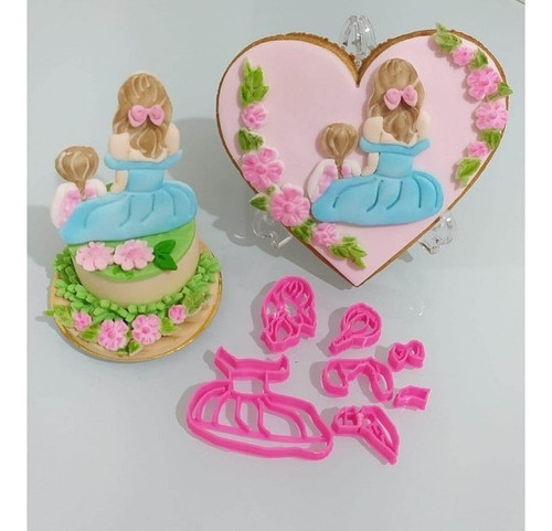 Cortador Mãe E Filha Decorar Dia Das Mães 1