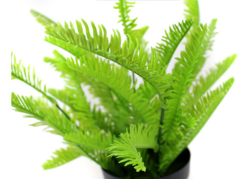 Planta Artificial Bonsai Helecho Con Maceta Negra 1
