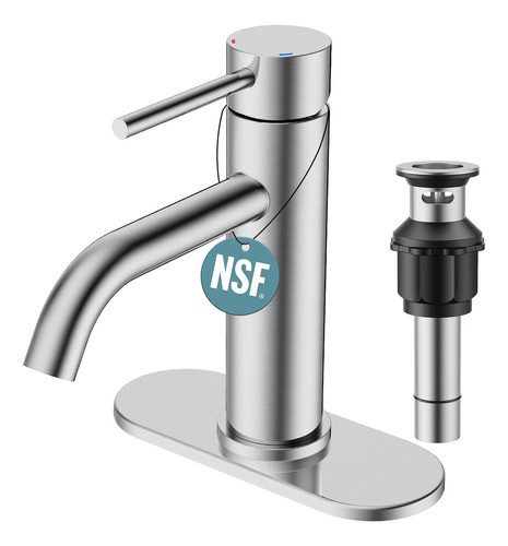 Canilla Monocomando Lavatorio 1/3 Agujeros Cubierta Desague 0