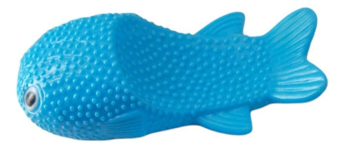 Juguete Pez Mordillo Azul Con Chifle Para Mascotas 1