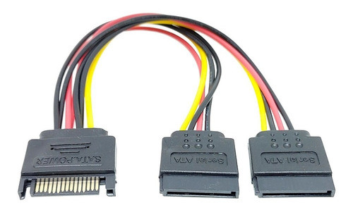 Cabo Adaptador Energia Sata Y Splitter Duplo Sata 15cm Flex 0
