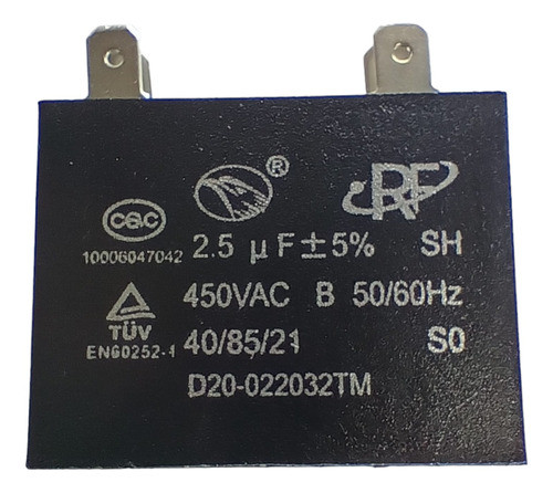 Capacitor De Marcha De 2.5 Uf Micro Faradios 0