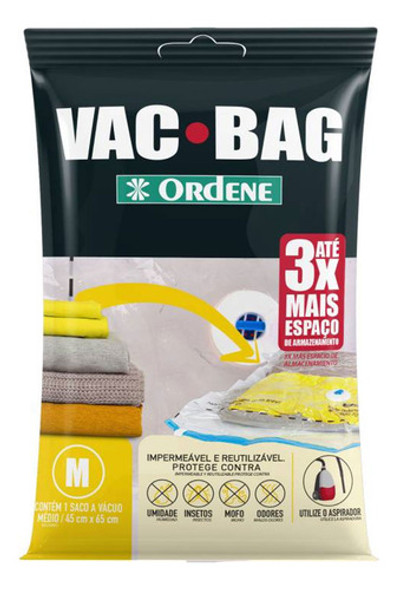 Bolsa Hermética Reductora Al Vacío Ordene 45×65 Cm H Y T 0