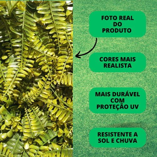 Kit 10 Placa Samambaia Eucalipto Jardim Vertical Artificial 1