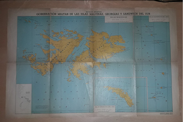 Mapa Gobernació Militar De Islas Malvinas Georgias Sandwich 0