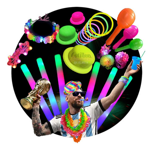 Combo Cotillón Luminoso Explosivo! Varon! 233 Art + Corbata! 0