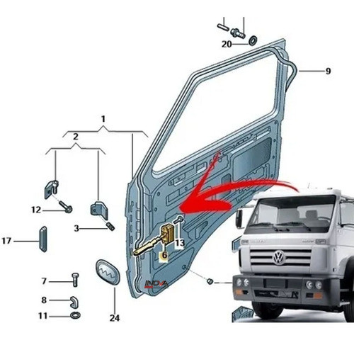 Limitador Porta Vw 13150 13180 15180 17210 18310 23210 2325 1