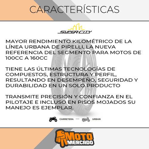 Kit cubiertas pirelli super City motomel blitz b1 110 1