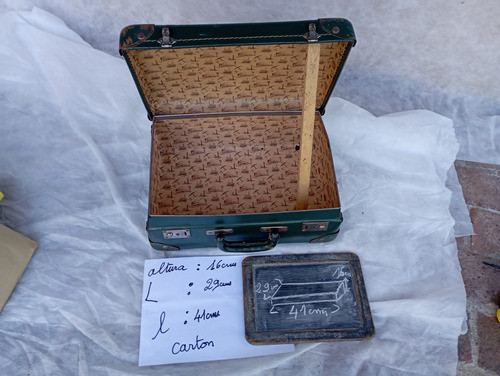 Valija Antigua Francesa En Verde Inglés 1