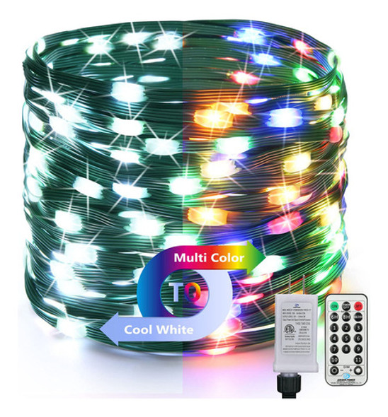 Brizlabs Luces De Navidad, 300 Luces Led De Color Blanco Fro 0