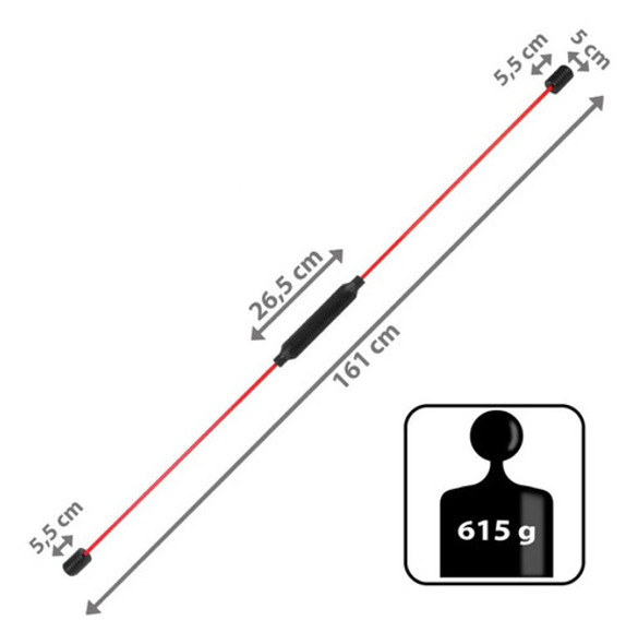 Flexi Bar Barra Vibradora Goma Antideslizante Fitness Yoga 1