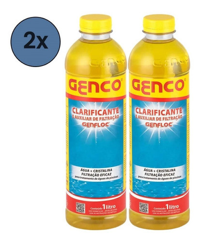 Kit 2x Clarificante Genfloc 1l - Genco 1