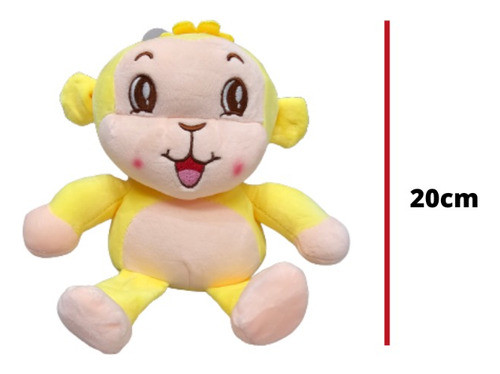 Mono De Peluche Sentado Chico 18cm Kawaii 1