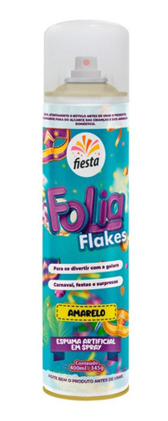 Espuma De Carnaval Amarelo - Folia Flakes 400ml/345g 0