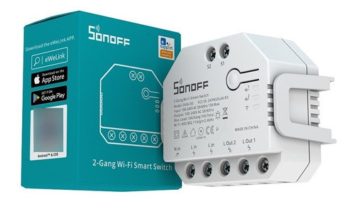 Sonoff Dual R3 Interruptor Wifi Domotica Rele 2ch Automatico 0