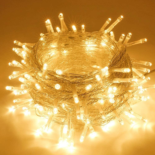 Guirnalda Luz Luces 10 M Calido 80 Led Pila Exterior Interio 0