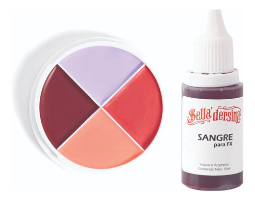 Kit Maquillaje Halloween Bella Dersina Sangre Cuarteto Mora 0