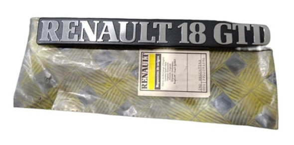 Emblema Leyenda Trasera Renault 18 Gtd 0