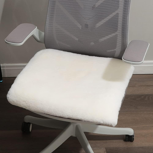 ~? Llb Fundas De Silla De Piel De Oveja Cojín De Silla De Of 0