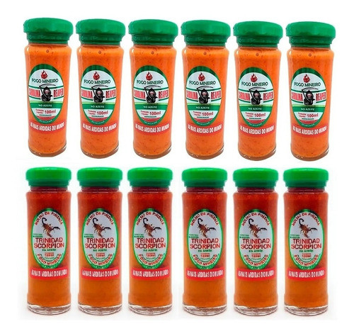 Kit Com 10 Carolina Reaper No Azeite Fogo Mineiro Promoção 0