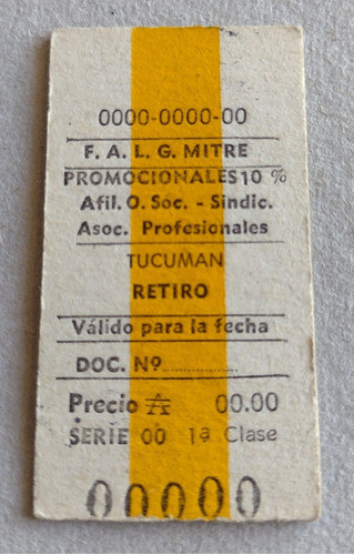 Boleto De Tren Para Afiliados Obras Sociales A Tucumán 0