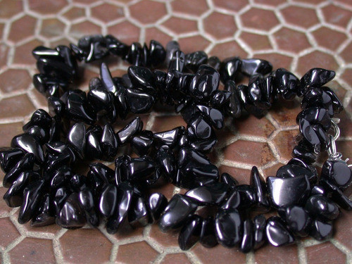 Hermoso Collar Piedra Onix Negro Super Precio Luli 0