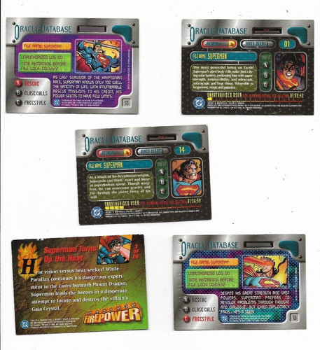 Superman 5 Tradings Cards Dc Originales U.s.a. 1996 1