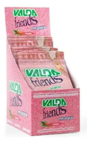 Pastilha Valda Friends Sabor Canela - 10 Sachês De 25g 0