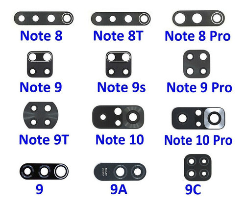 Vidrio Lente Protector Camara Para Xiaomi Note 9 9s 9 Pro 0