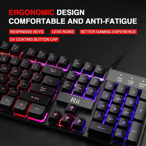 Teclado De Gaming Usb Grande Con Iluminación Led Para Pc 1