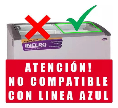 Tapa De Vidrio Lado Derecho Freezer Inelro Fih-270 Pi Plus 1