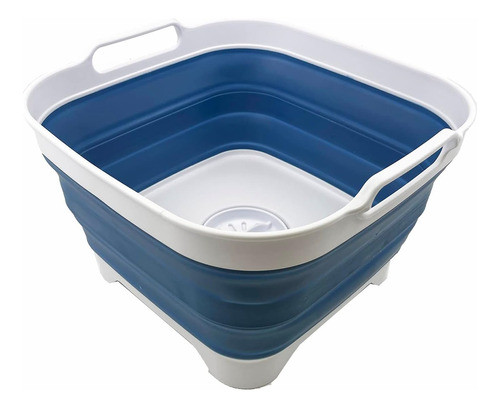 Lavavajillas Plegable Portatil Para Camping 10l Blanco/azul 0