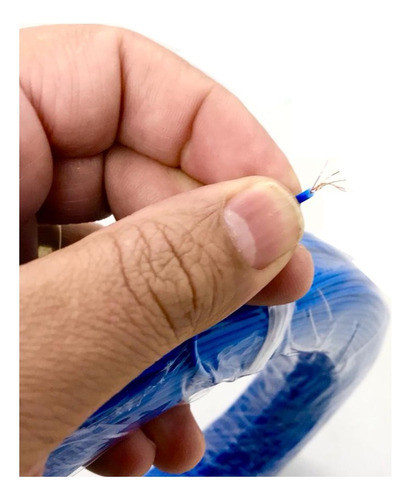Cabinho Flexivel. 24awg =0,20mm Azul Rolo C/100mts 1