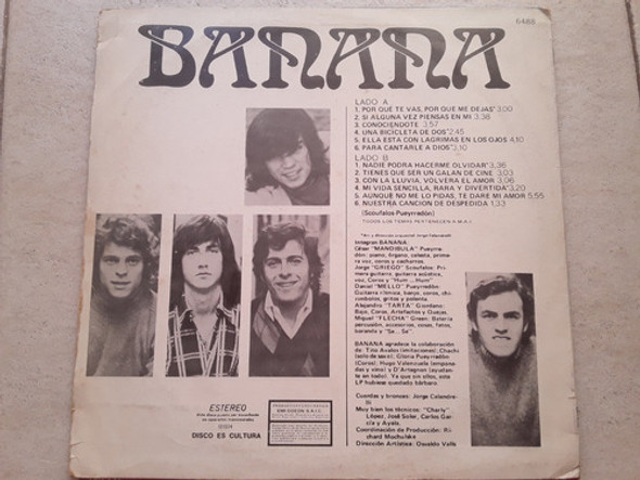 Banana - Por Qué Te Vas Por Qué Me Dejas - Lp Vinilo Kktus 1