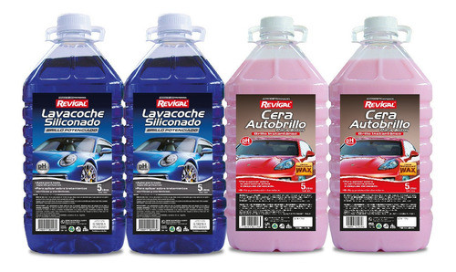 2 Shampoo Azul Y 2 Cera Autobrillo Revigal 0